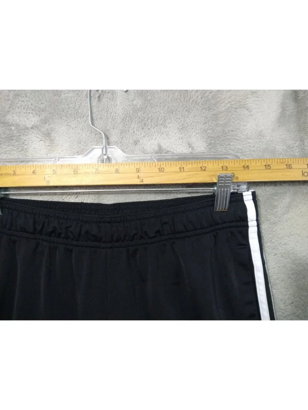 Adidas Track Pants Mens Medium Black Three Stripe Essentials Warm Up Primegreen